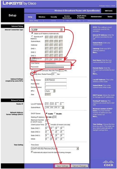 Krok upp Linksys WRT54G